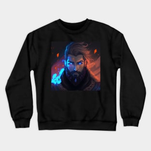 Valheim Inspired Viking Portrait, Paint Style Crewneck Sweatshirt